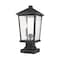 Z-Lite Beacon 2 Light Outdoor Pier Mounted Fixture, Black & Clear Beveled 568PHBS-SQPM-BK - alternate 2